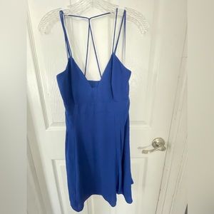 Express blue strappy skater dress, size 10